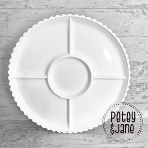 { P E T E Y & J A N E } Vintage Milk Glass Tray